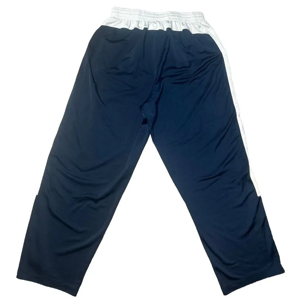 Nike Basketball Sweatpants Men's XL‎ Blue White Ankle Zip Elastic Waist Y2K